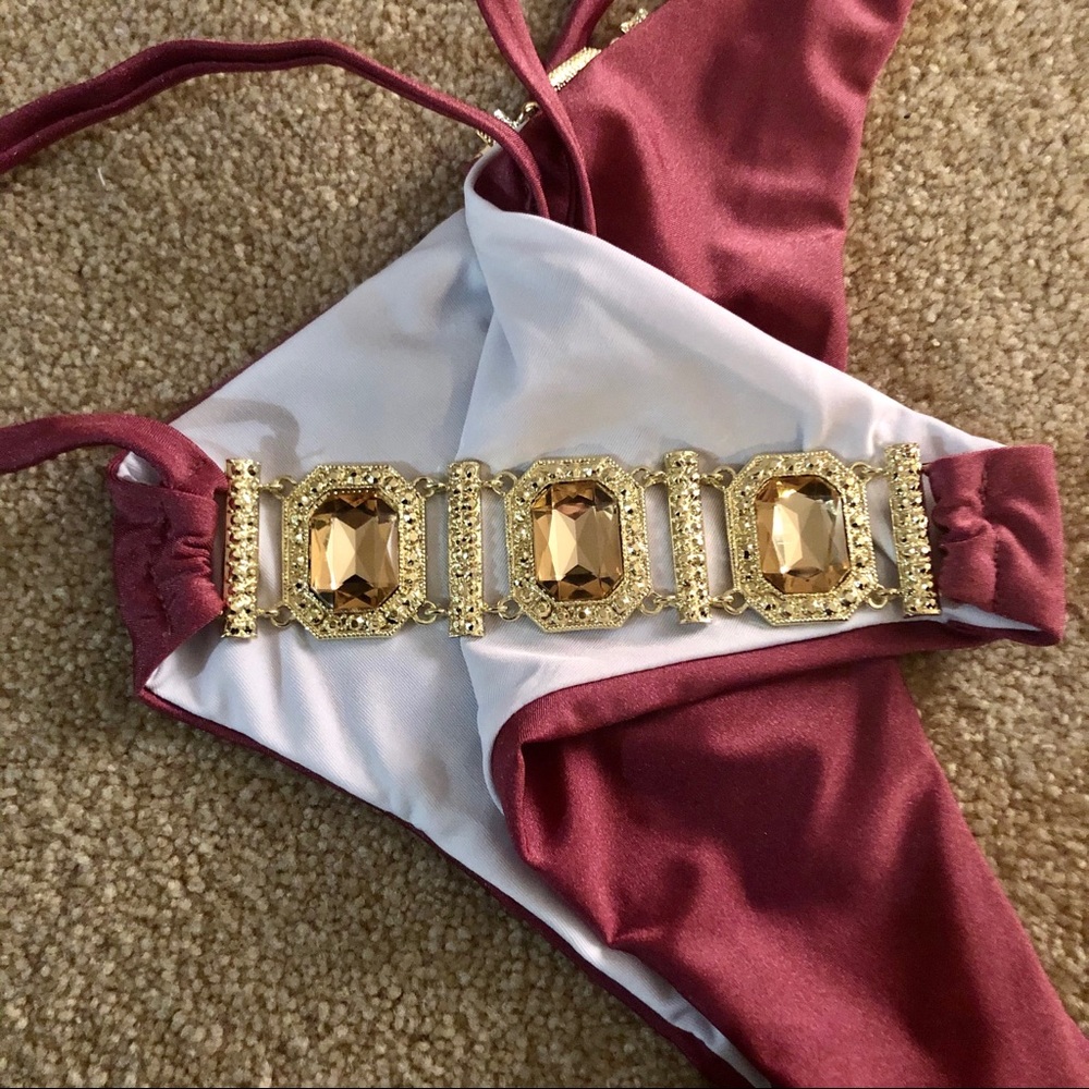 NWT Competition rhinestone plum maytime iris final sale price M fits S L fits M - Picture 10 of 16